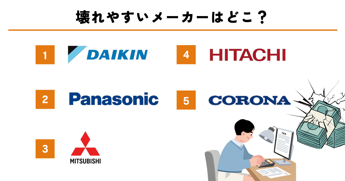 壊れやすいメーカーはどこ?