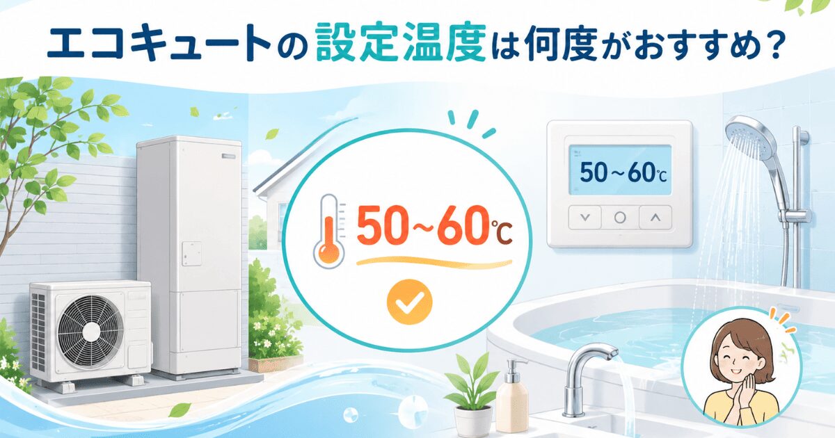 エコキュートの設定温度は何度がおすすめ?