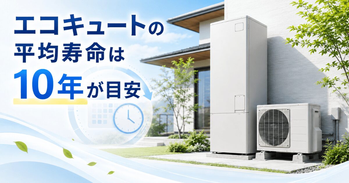 エコキュートの平均寿命は10年が目安