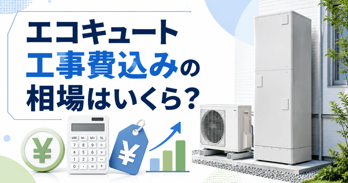 エコキュート工事費込みの相場はいくら?