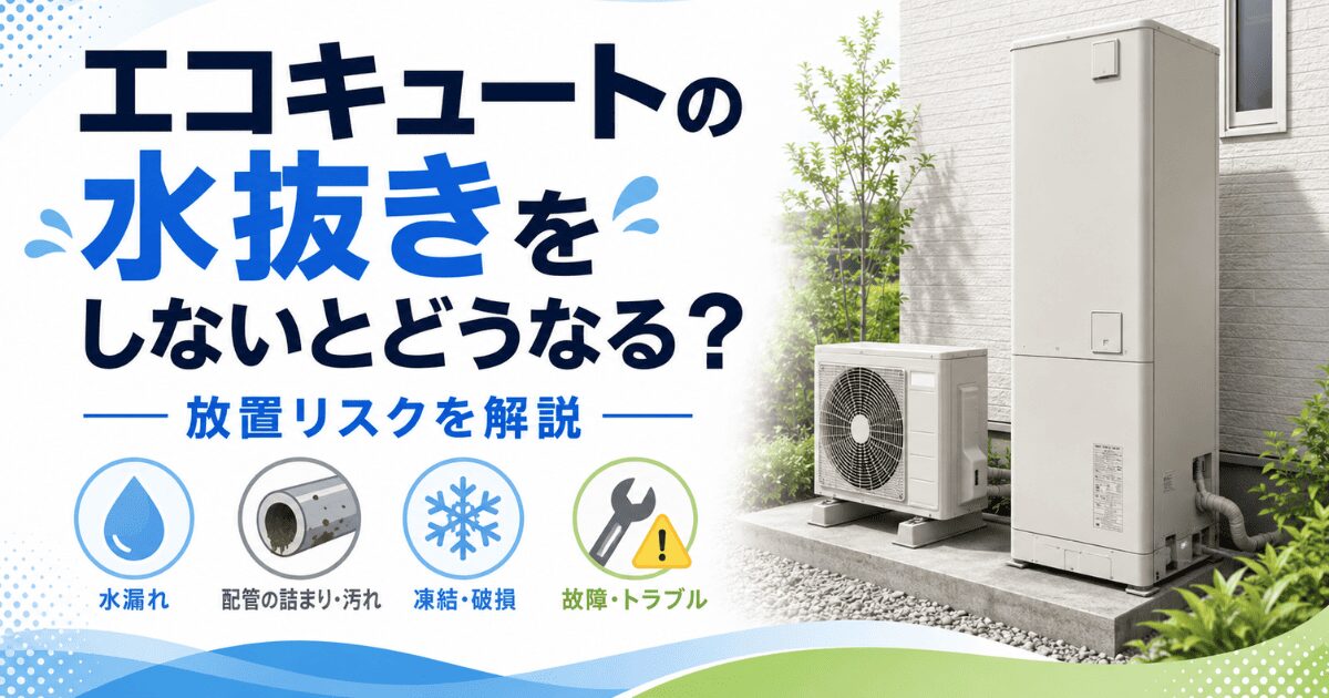 エコキュートの水抜きをしないとどうなる?