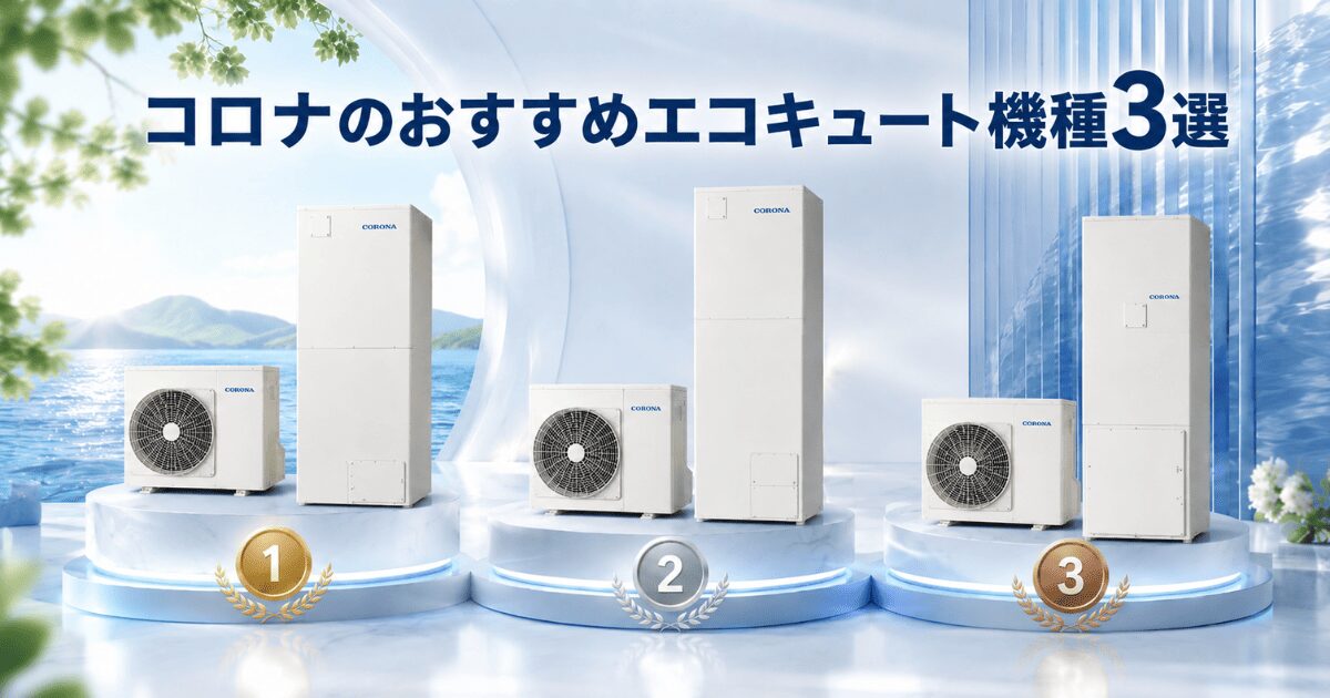 コロナのおすすめエコキュート機種3選