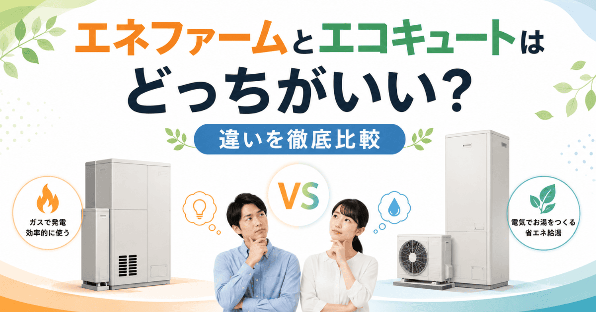 エネファームとエコキュートはどっちがいい?違いを徹底比較