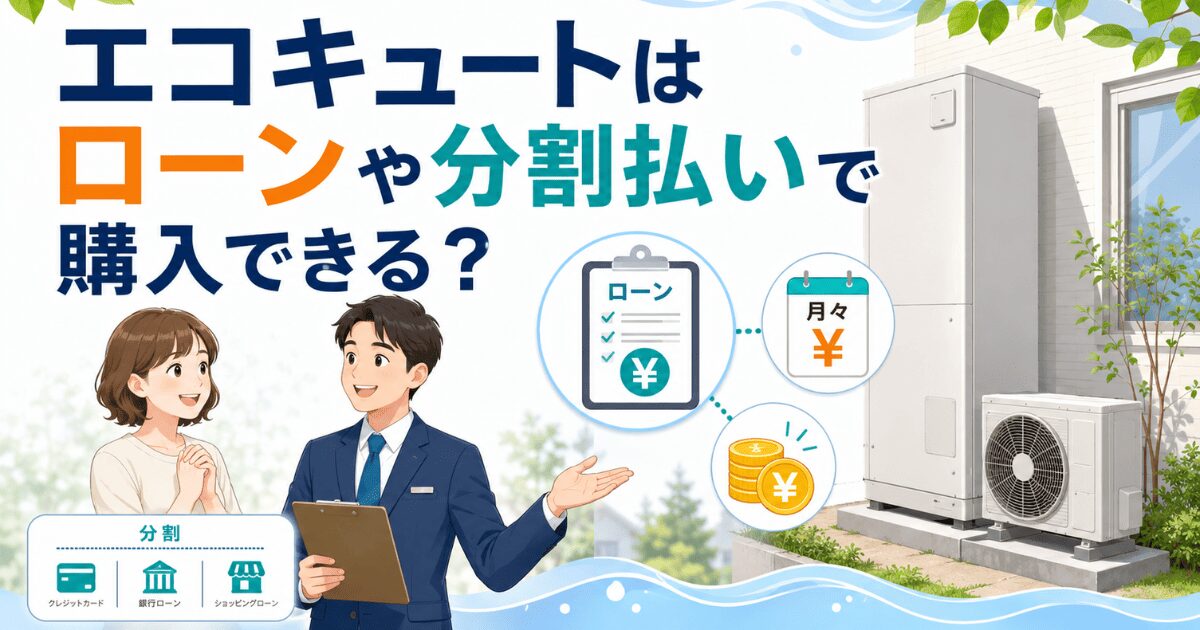 エコキュートはローンや分割払いで購入できる？