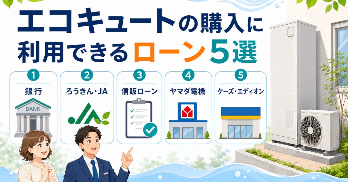 エコキュートの購入に利用できるローン5選