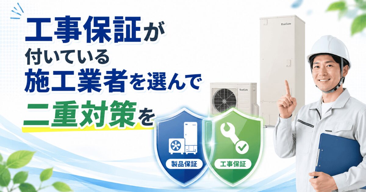 工事保証が付いている施工業者を選んで二重対策を