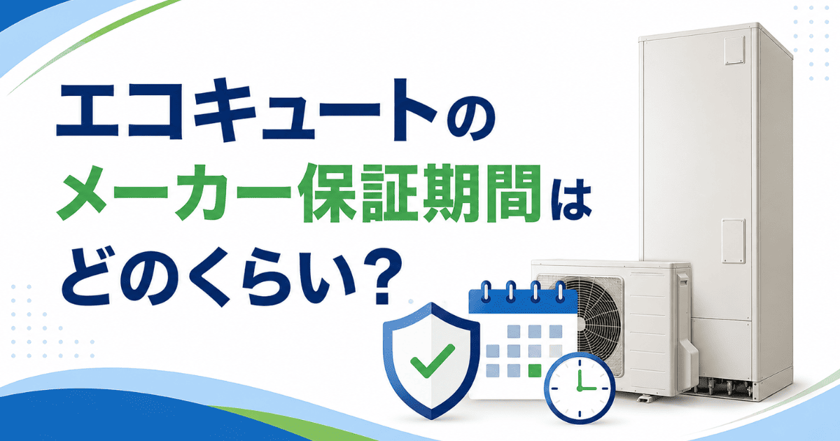 エコキュートのメーカー保証期間はどのくらい?