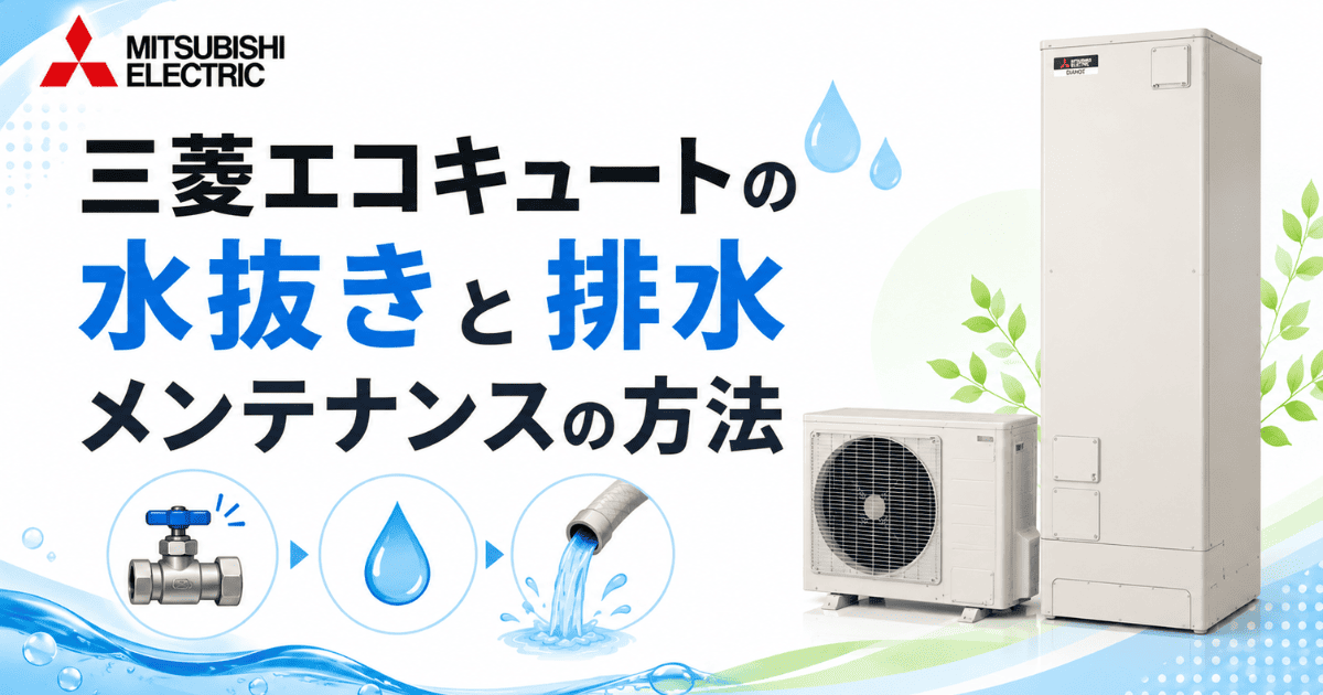 三菱エコキュートの水抜きと排水メンテナンスの方法