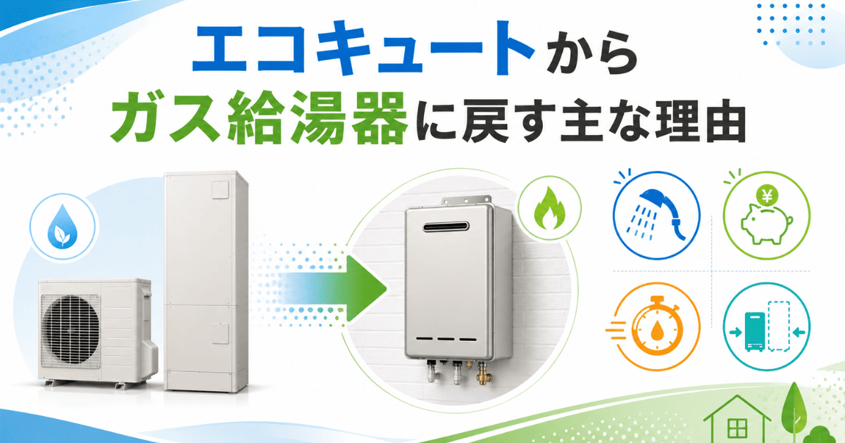 エコキュートからガス給湯器に戻す主な理由