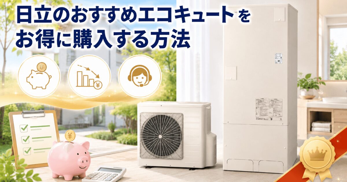 日立のおすすめエコキュートをお得に購入する方法