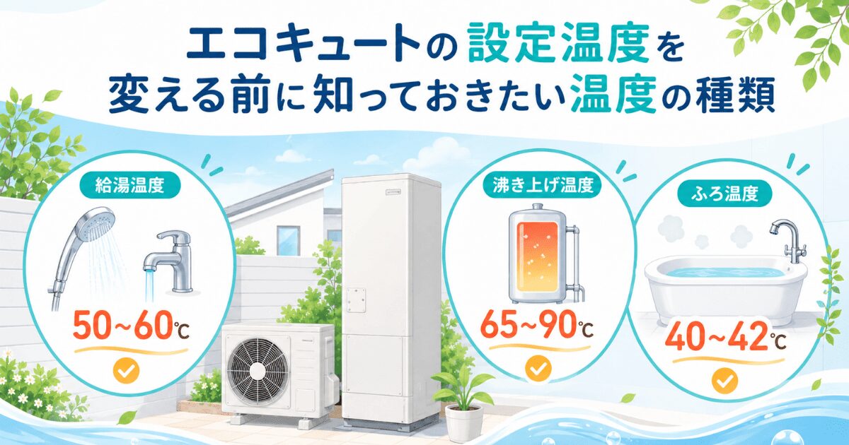 エコキュートの設定温度を変える前に知っておきたい温度の種類