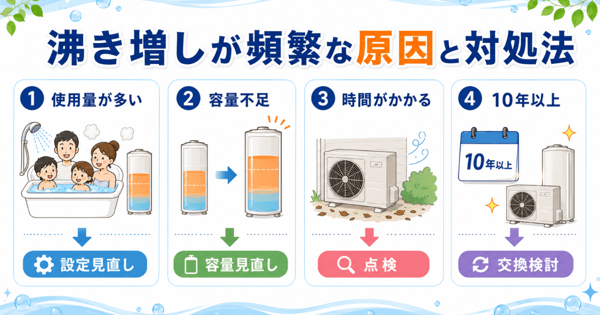 沸き増しが頻繁な原因と対処法