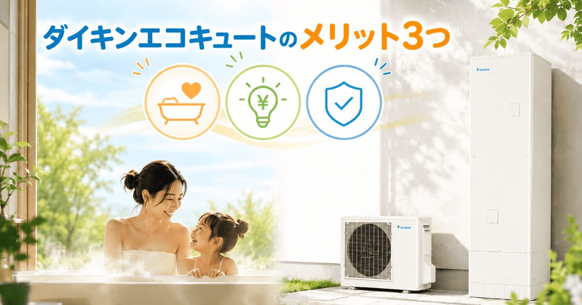 ダイキンエコキュートのメリット3つ