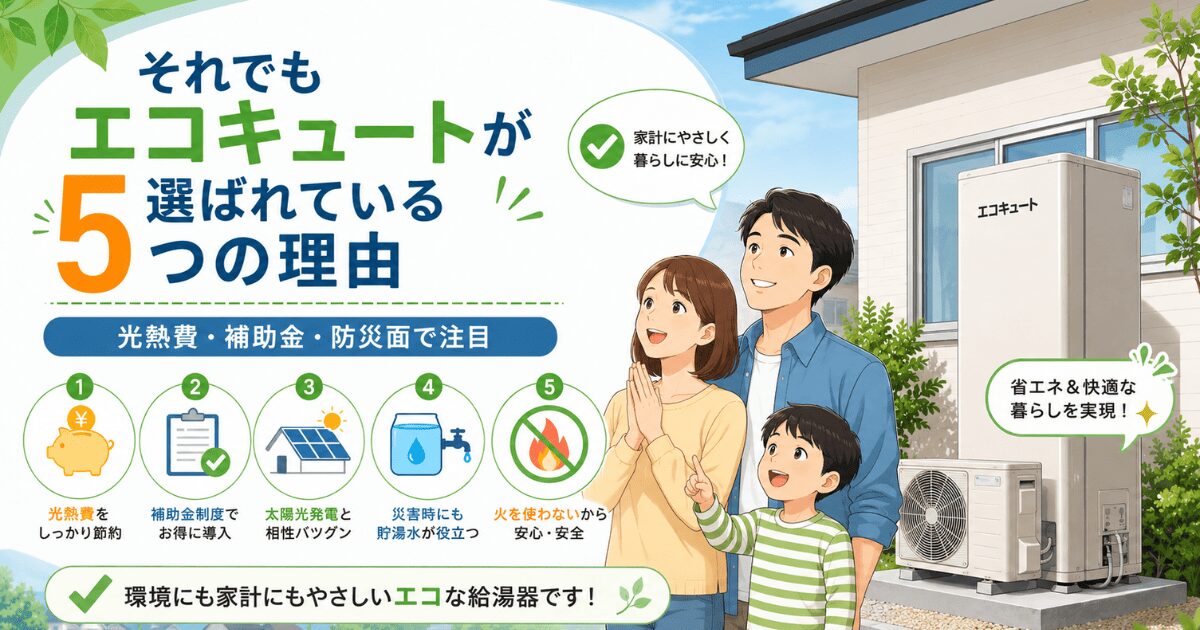 それでもエコキュートが選ばれている5つの理由