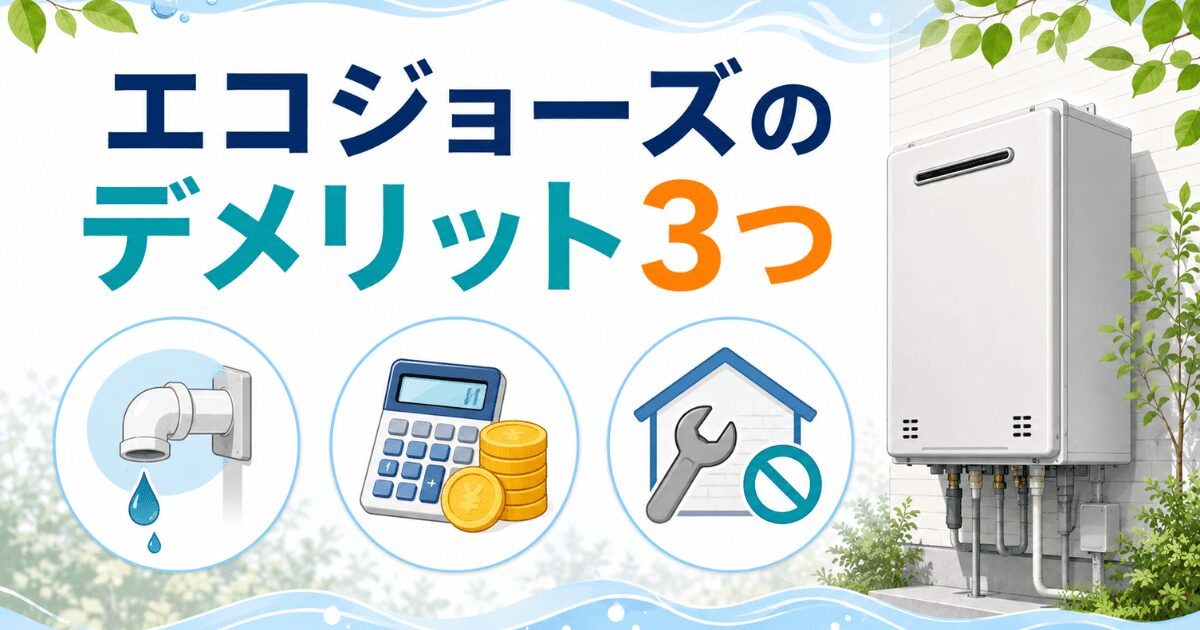 エコジョーズのデメリット3つ