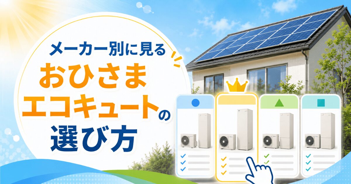 メーカー別に見るおひさまエコキュートの選び方