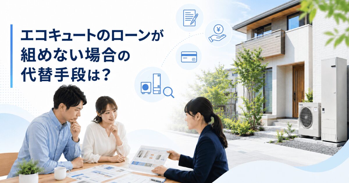 エコキュートのローンが組めない場合の代替手段は?