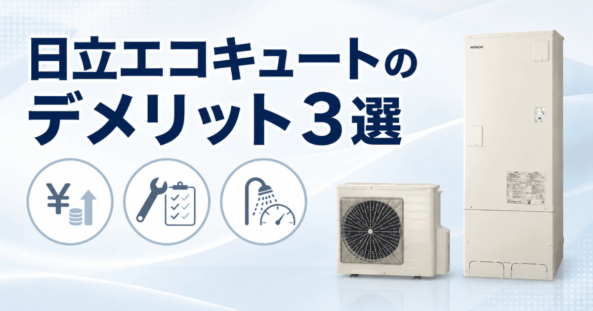 日立エコキュートのデメリット3つ