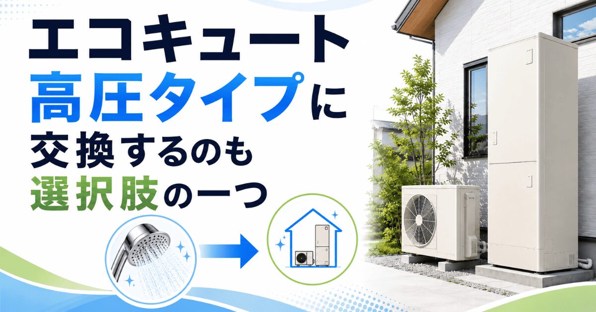 エコキュート高圧タイプに交換するのも選択肢の一つ