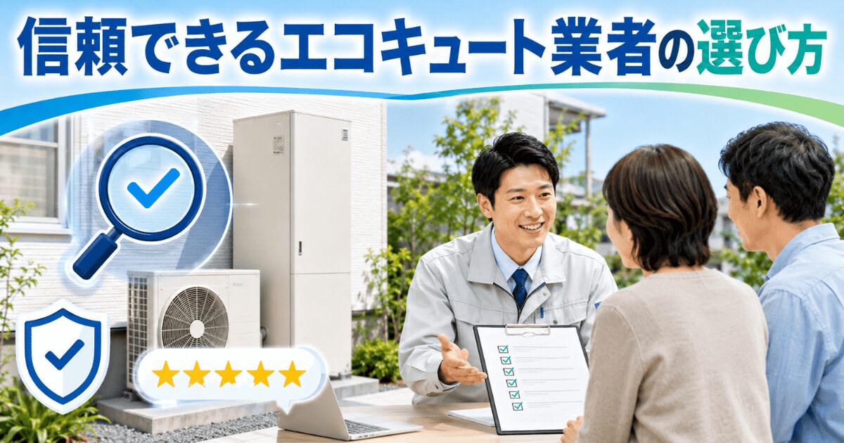 信頼できるエコキュート業者の選び方