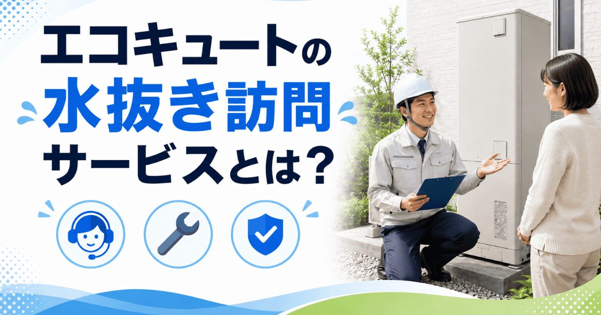 エコキュートの水抜き訪問サービスとは?