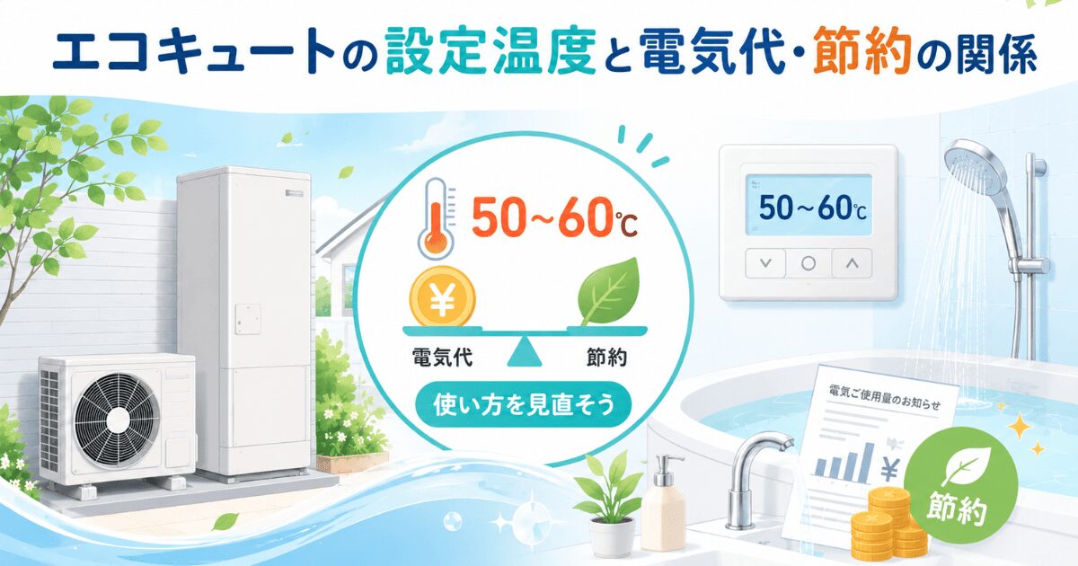 エコキュートの設定温度と電気代・節約の関係