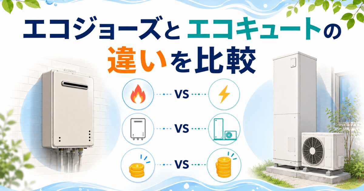 エコジョーズとエコキュートの違いを比較
