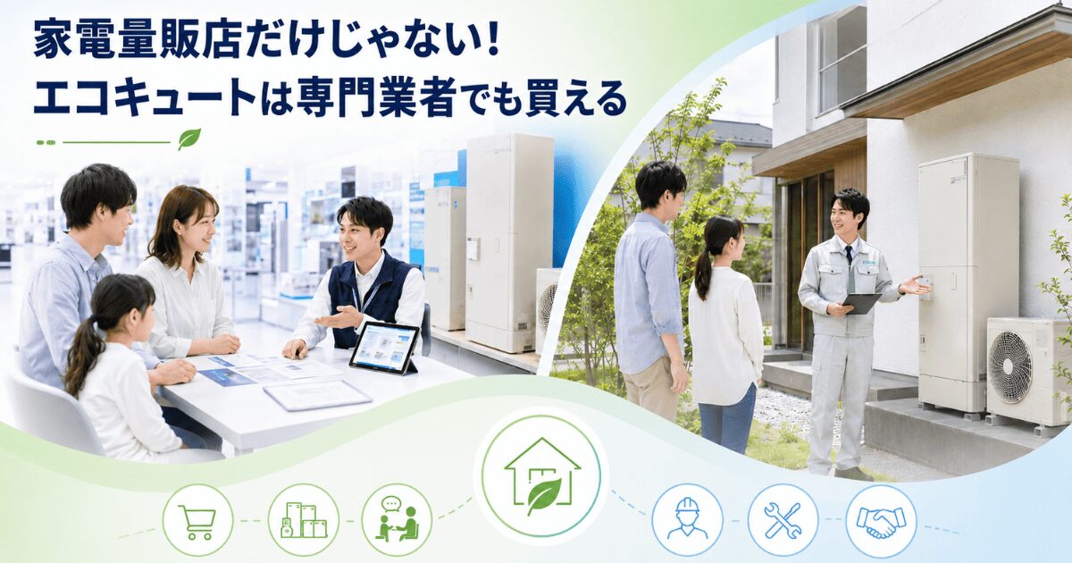 家電量販店だけじゃない!エコキュートは専門業者でも買える