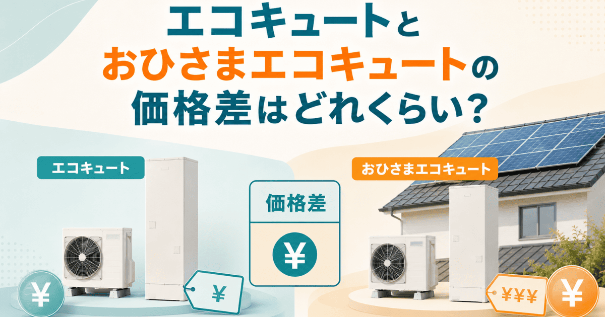 エコキュートとおひさまエコキュートの価格差はどれくらい?