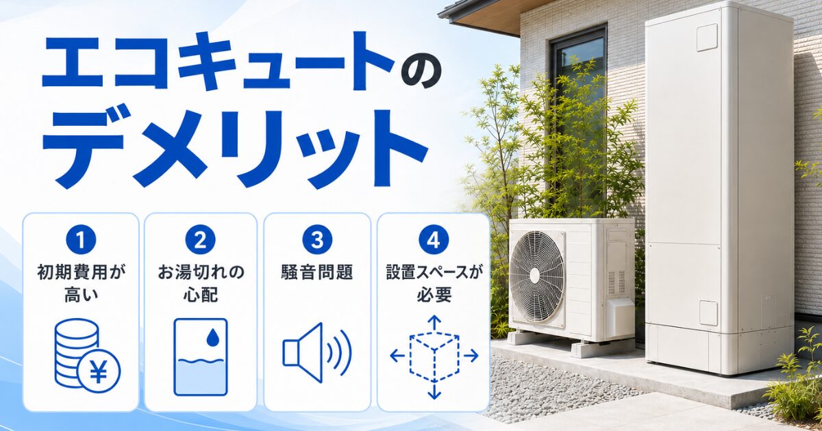 エコキュートのデメリット