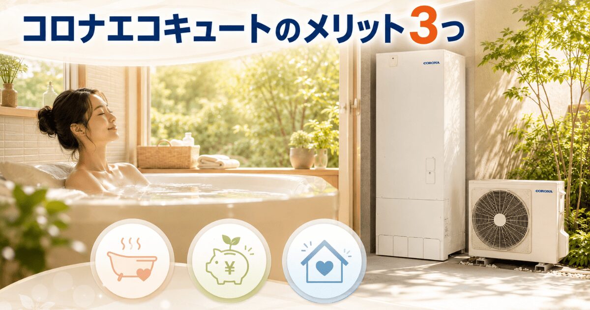 コロナエコキュートのメリット3つ