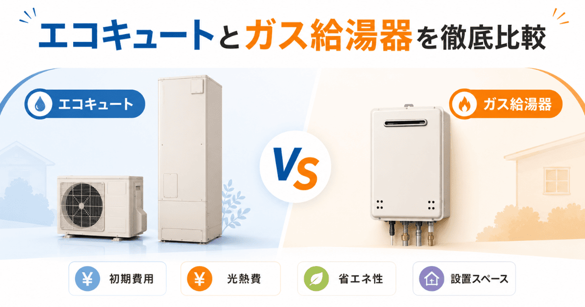 エコキュートとガス給湯器を徹底比較
