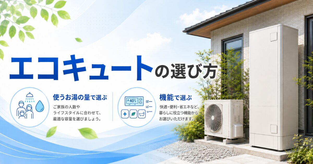 エコキュートの選び方