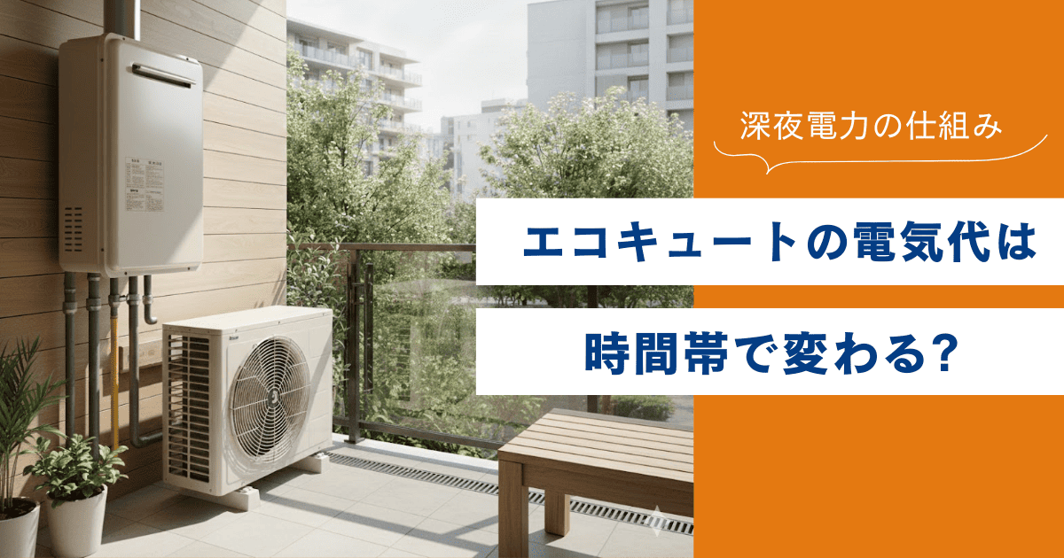 エコキュートの電気代は時間帯で変わる?【深夜電力の仕組み】