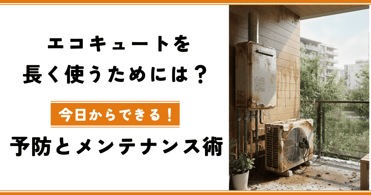 故障知らずでエコキュートを長く使う!今日からできる予防とメンテナンス術